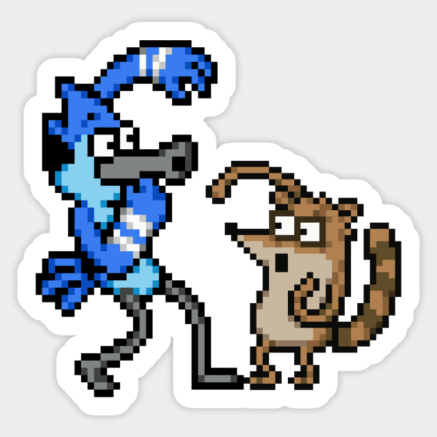 REGULAR SHOW - PIXEL MORDECAI & RIGBY Sticker by Force Restart